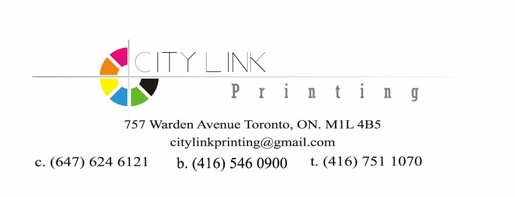 Citylink Printing | 757 Warden Ave, Scarborough, ON M1L 4B5, Canada | Phone: (647) 290-7626