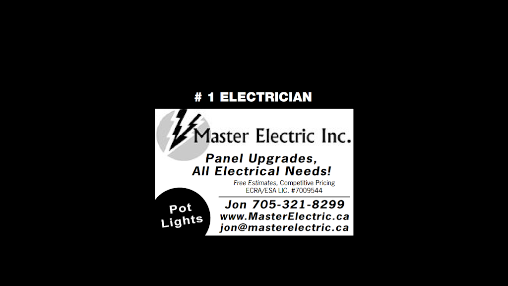 Master Electric Inc. | 2150 Innisfil Beach Rd, Innisfil, ON L9S 4B9, Canada | Phone: (705) 321-8299