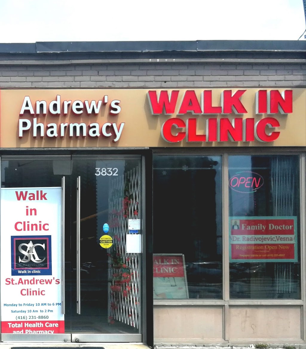 St. Andrews Walk-in Clinic | 3832 Bloor St W Suite 1, Etobicoke, ON M9B 1L1, Canada | Phone: (416) 231-8860