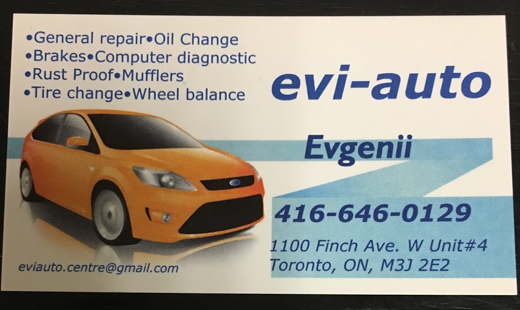 Evi Auto | 1100 Finch Ave W Unit# 4, North York, ON M3J 2E2, Canada | Phone: (416) 646-0129