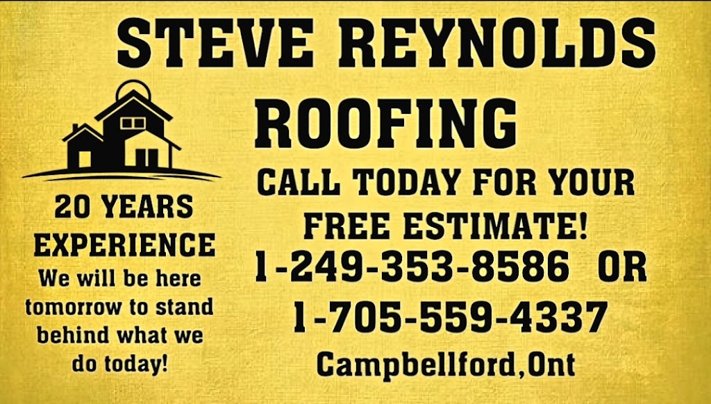 Steve Reynolds Roofing | 99 Bridge St W, Campbellford, ON K0L 1L0, Canada | Phone: (249) 353-8586