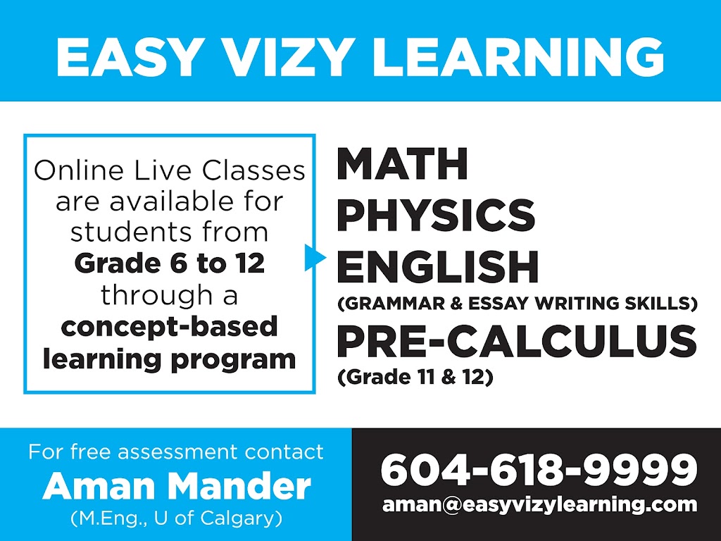 EASY VIZY LEARNING | 8368 114 St, Delta, BC V4C 5J7, Canada | Phone: (604) 618-9999