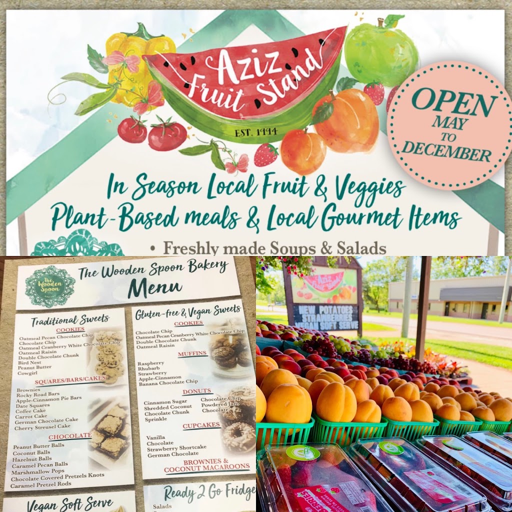 Aziz Fruit Stand and The Wooden Spoon Bakery / Ice Cream Shoppe | 415 Seacliff Dr E, Leamington, ON N8H 3V7, Canada | Phone: (519) 890-3322