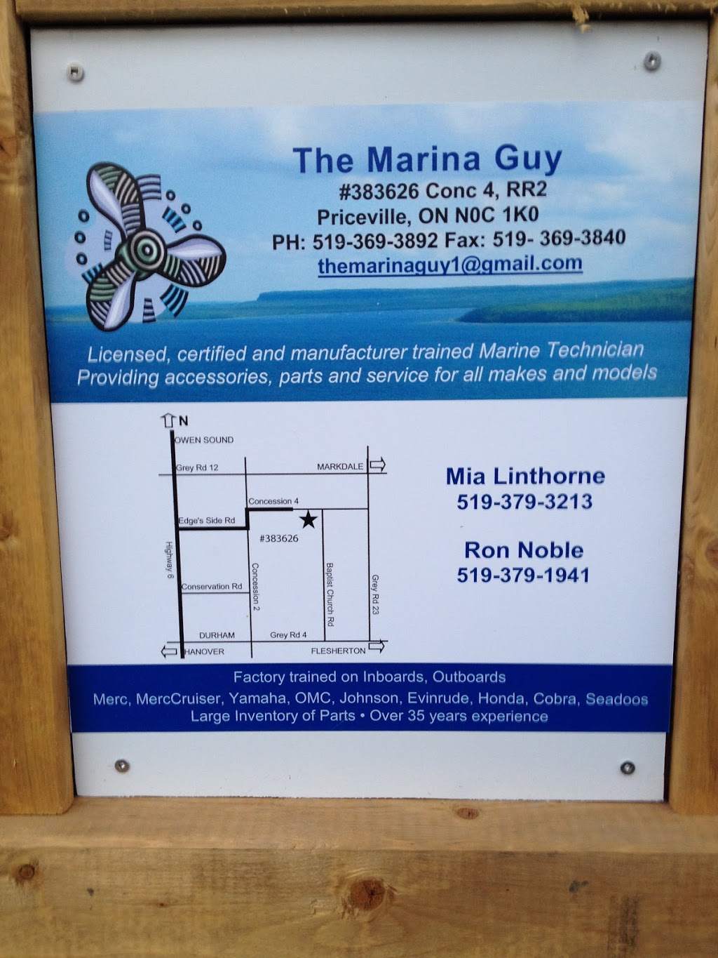 The Marina Guy | 383626 Concession Rd 4, Priceville, ON N0C 1K0, Canada | Phone: (519) 369-3892