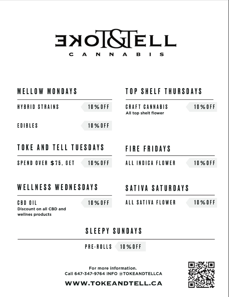 Toke and Tell Cannabis | 184 Wilson Ave, North York, ON M5M 4N7, Canada | Phone: (647) 961-7377