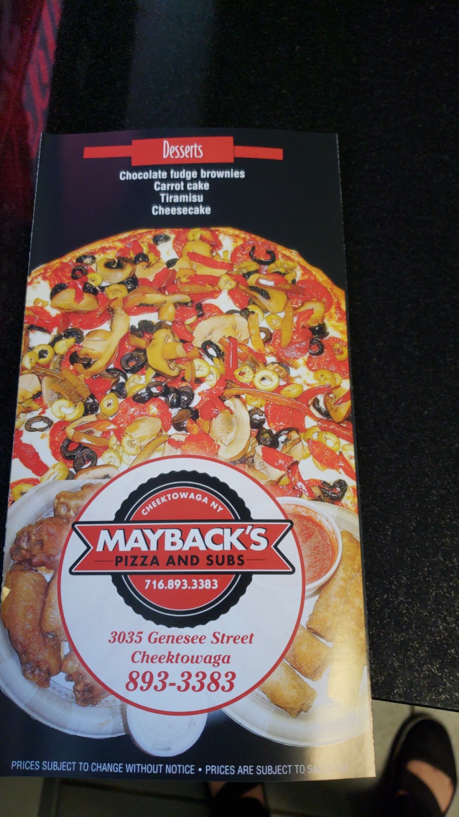 Maybacks Pizzeria | 3035 Genesee St #7, Buffalo, NY 14225, USA | Phone: (716) 893-3383