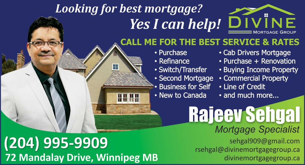 Mortgage Advisor - Rajeev Sehgal | 1612 Logan Ave, Winnipeg, MB R3E 1S6, Canada | Phone: (204) 995-9909