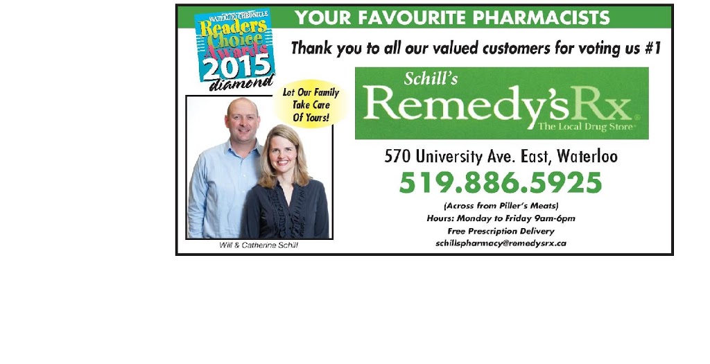 Schills RemedysRx | 570 University Ave, Waterloo, ON N2K 4P2, Canada | Phone: (519) 886-5925