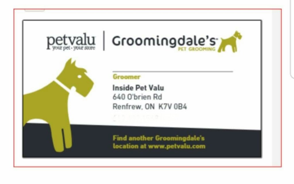 Groomingdales Renfrew with Candice | 640 OBrien Rd, Renfrew, ON K7V 0B4, Canada | Phone: (613) 433-4887