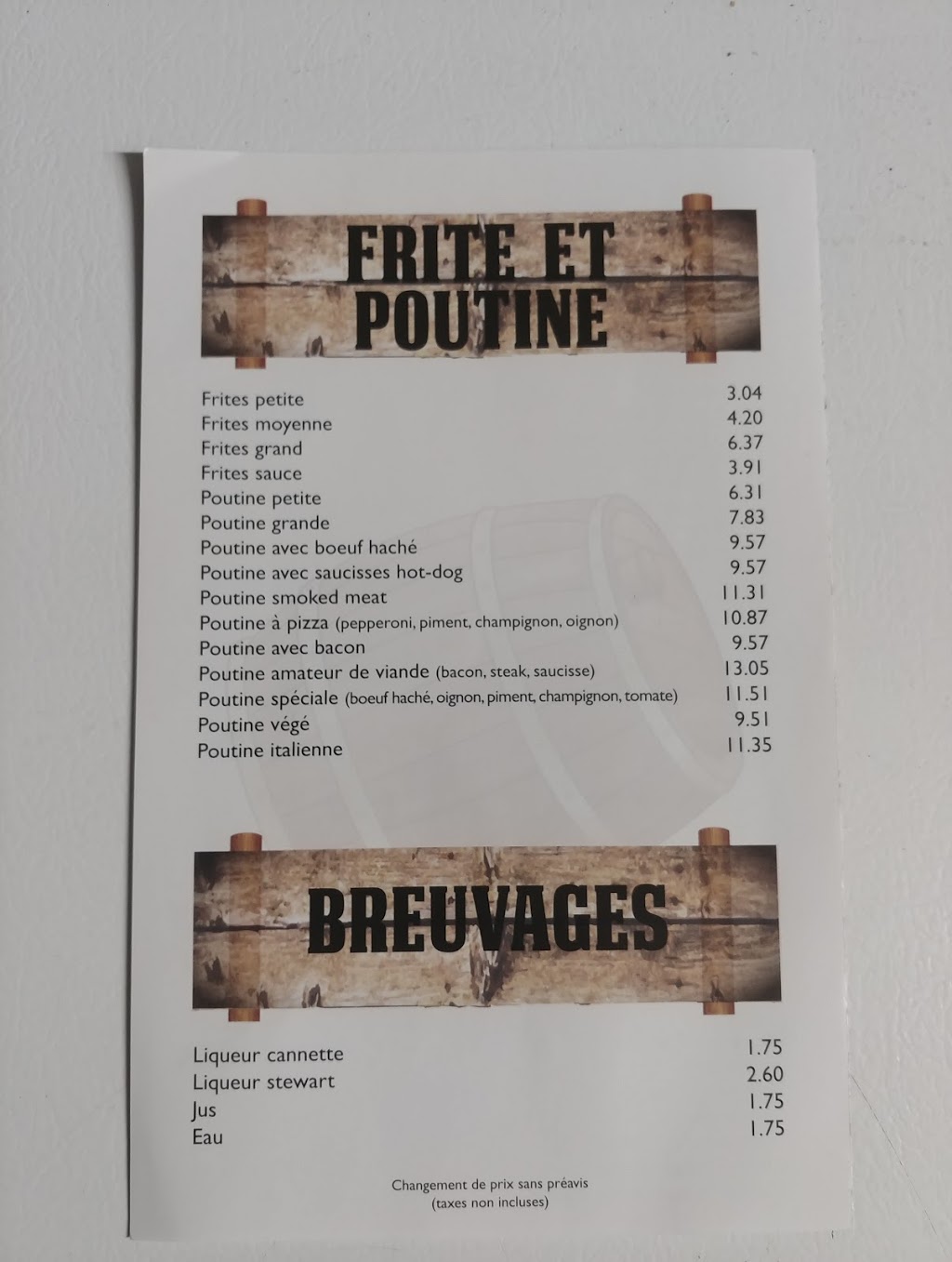 Casse-Croute Le Petit Baril | 1789 Route du N, Grenville, QC J0V 1J0, Canada | Phone: (450) 533-4994