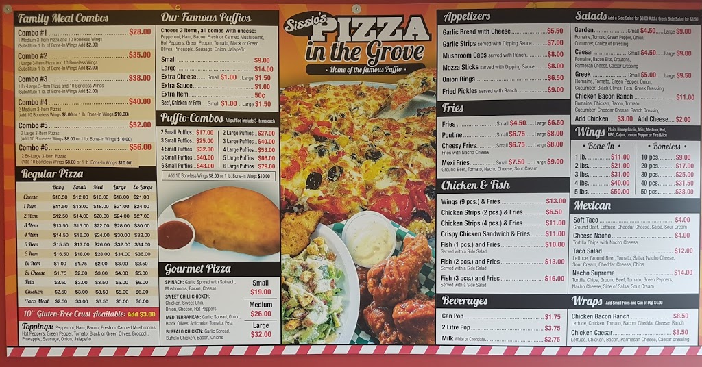 Sissios pizza Brights Grove | 2600 Lakeshore Rd, Brights Grove, ON N0N 1C0, Canada | Phone: (519) 869-8272