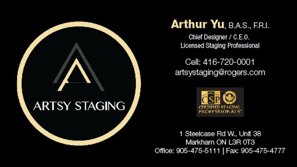 Artsy Staging & Real Estate Services Inc. | 1 Steelcase Rd W #38, Markham, ON L3R 0T3, Canada | Phone: (416) 720-0001