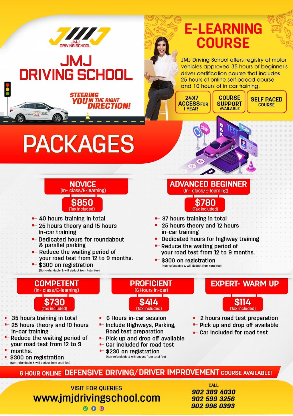 JMJ DRIVING SCHOOL | 780 Central Ave, Greenwood, NS B0P 1N0, Canada | Phone: (902) 599-3256