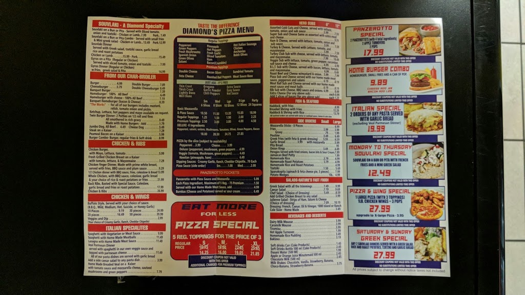 Diamond Pizza | 1349 Danforth Rd, Scarborough, ON M1J 1G7, Canada | Phone: (416) 269-1269