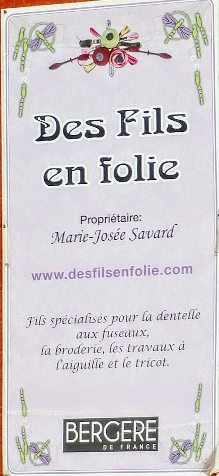 Des Fils en folie | 2248 Rue Rouvière, Québec, QC G1C 7X5, Canada | Phone: (418) 666-5117