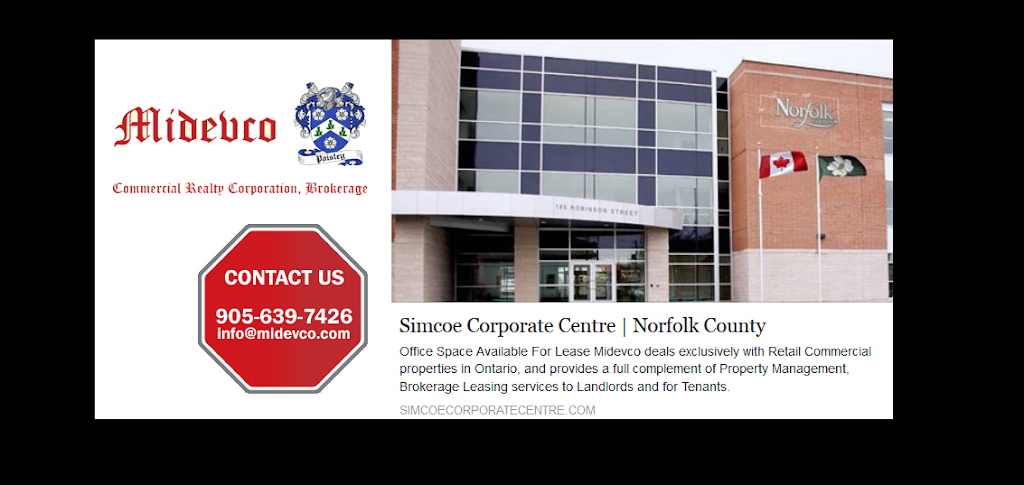 Midevco Midevco Commercial Realty Corporation | 980 Fraser Dr #109, Burlington, ON L7L 5P5, Canada | Phone: (905) 639-7426