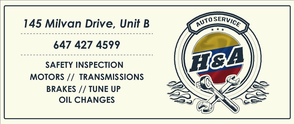 H&A Auto Service | 145 Milvan Dr Unit B, North York, ON M9L 1Z8, Canada | Phone: (647) 427-4599