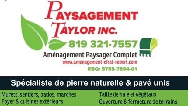 Paysagement Taylor Inc | 16, Chem. du Colibri, Val-des-Lacs, QC J0T 2P0, Canada | Phone: (819) 321-7557