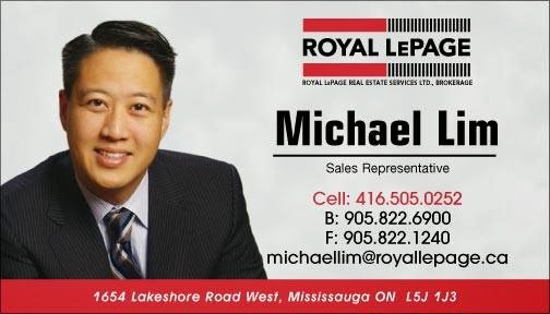 Michael Lim at Royal LePage Real Estate Serv. Ltd;Brokerage | 1654 Lakeshore Rd W, Mississauga, ON L5J 1J3, Canada | Phone: (416) 505-0252