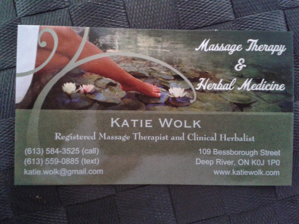 Katie Wolk, Registered Massage Therapist and Herbalist | 25 Tamarack St, Deep River, ON K0J 1P0, Canada | Phone: (613) 559-0885