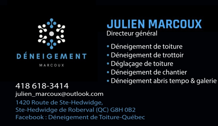 Déneigement Marcoux | 1420 Rte de Ste Hedwidge, Sainte-Hedwidge-de-Roberval, QC G8H 0B2, Canada | Phone: (418) 618-3414