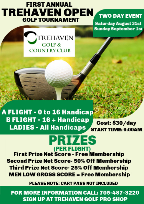 Trehaven Golf & Country Club | 135 10 Line S, Hawkestone, ON L0L 1T0, Canada | Phone: (705) 487-3220