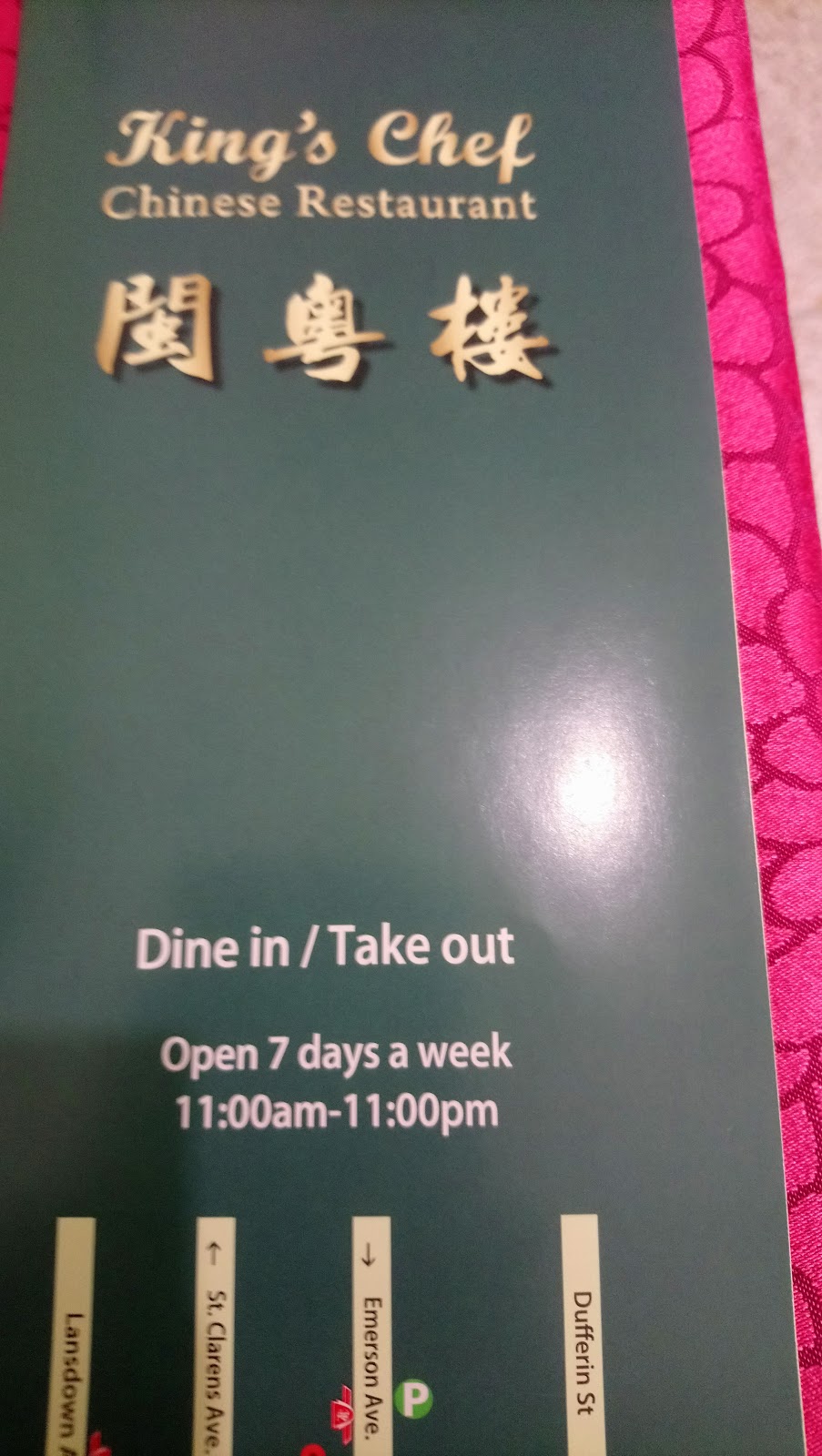 Kings Chef Chinese Resturant | 1266 Bloor St W, Toronto, ON M6H 1N8, Canada | Phone: (416) 532-8882