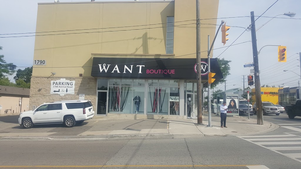 Want Boutique | 1788 Avenue Rd, North York, ON M5M 3Z1, Canada | Phone: (416) 256-9268