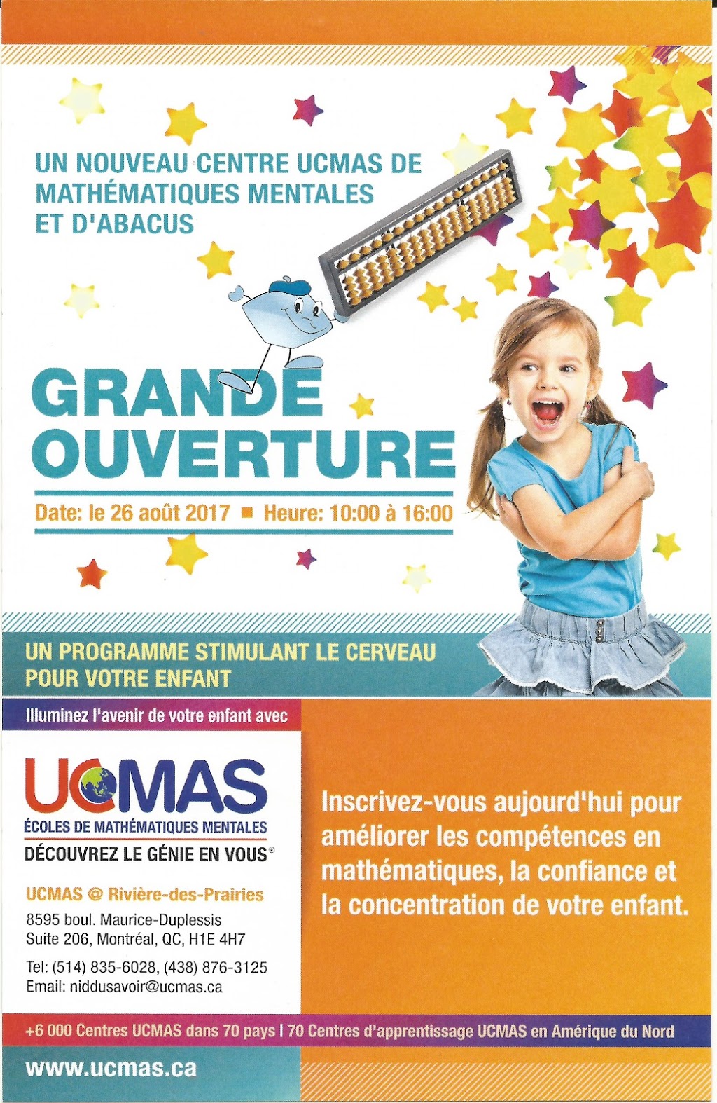 UCMAS | 8595 Boulevard Maurice-Duplessis Suite 206, Montréal, QC H1E 4H7, Canada | Phone: (514) 835-6028
