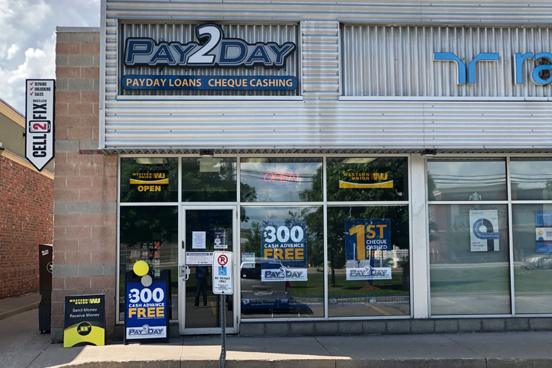 PAY2DAY | 2456 Queen St E Unit #1, Brampton, ON L6S 5X9, Canada | Phone: (905) 789-9444