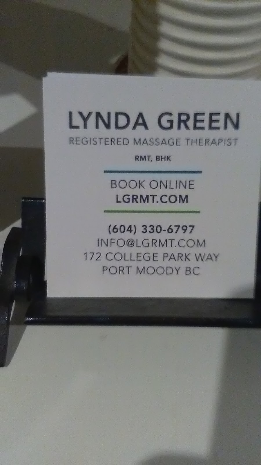 Lynda Green RMT | 172 College Park Way, Port Moody, BC V3H 1S4, Canada | Phone: (604) 330-6797