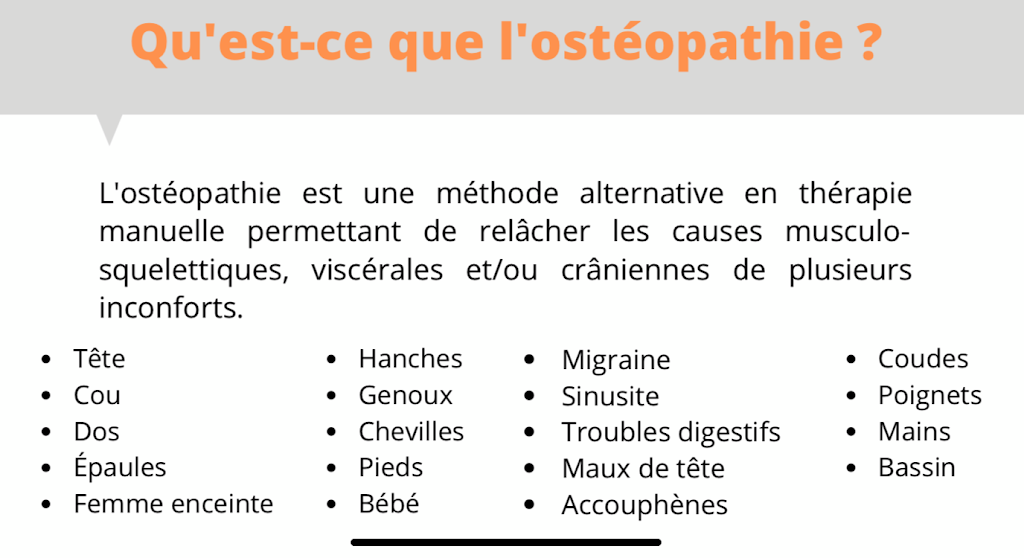 Alexandre Labbé, Ostéopathie | 5 Rue Comeau Local #7, Granby, QC J2H 1K7, Canada | Phone: (450) 204-9250