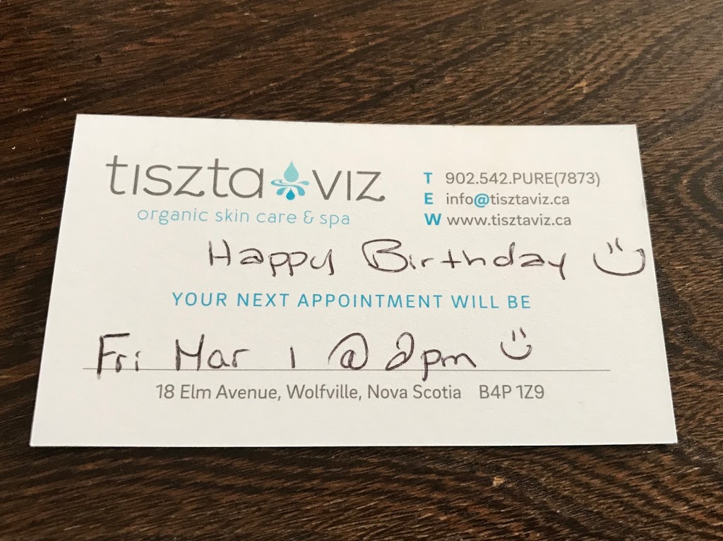 Tiszta Viz | 18 Elm Ave, Wolfville, NS B4P 1Z9, Canada | Phone: (902) 542-7873