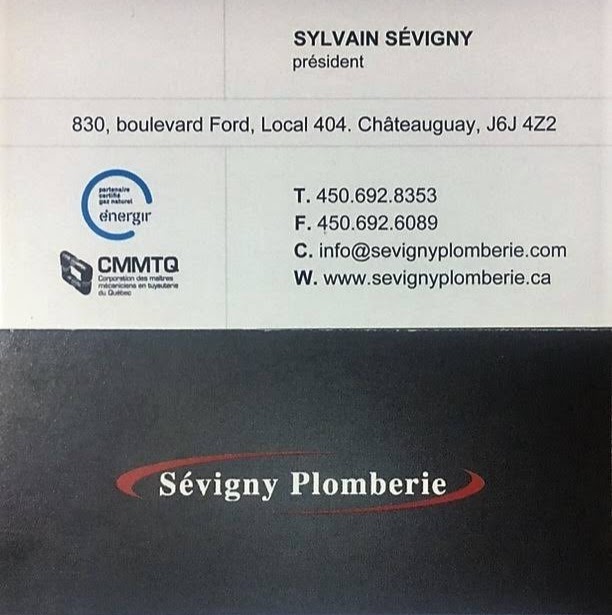 Sevigny Plomberie | 830 Boulevard Ford #404, Châteauguay, QC J6J 4Z2, Canada | Phone: (450) 692-8353