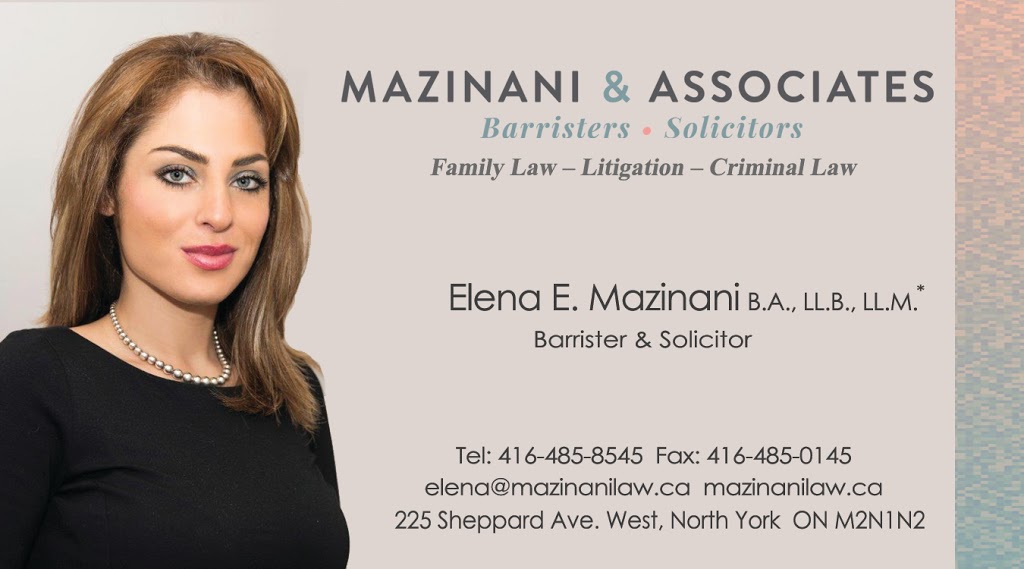 Mazinani and Associates Barristers and Solicitors | 225 Sheppard Ave W, North York, ON M2N 1N2, Canada | Phone: (416) 485-8545