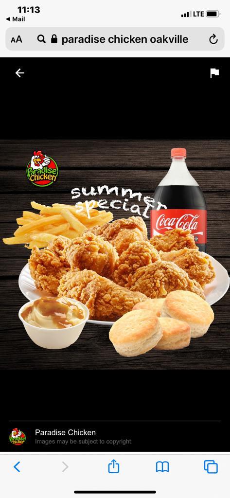 Paradise Chicken | 3192 Eglinton Ave E Unit-2, Scarborough, ON M1J 2H5, Canada | Phone: (416) 261-7272