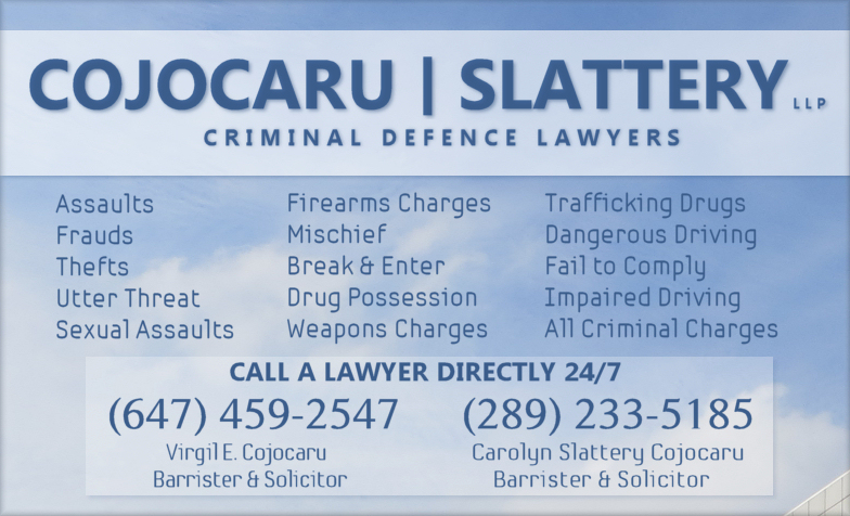 COJOCARU SLATTERY LLP - Criminal Defence Lawyers Brampton | 57 Mill St N #209, Brampton, ON L6X 1S9, Canada | Phone: (289) 233-5185