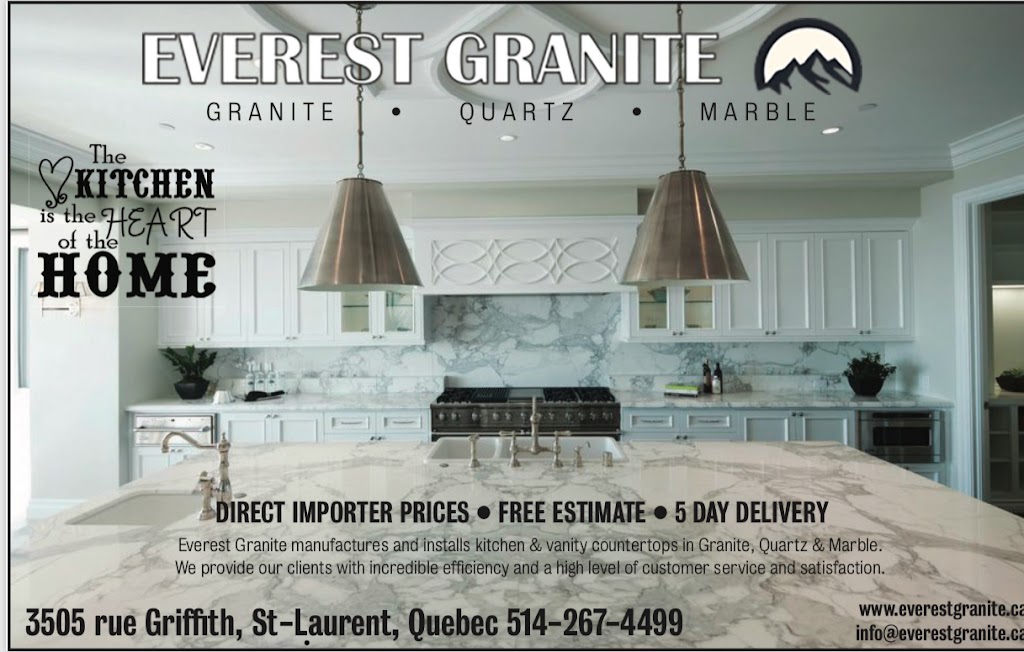 EVEREST GRANITE | 3505 Rue Griffith, Saint-Laurent, QC H4T 1W5, Canada | Phone: (514) 267-4499