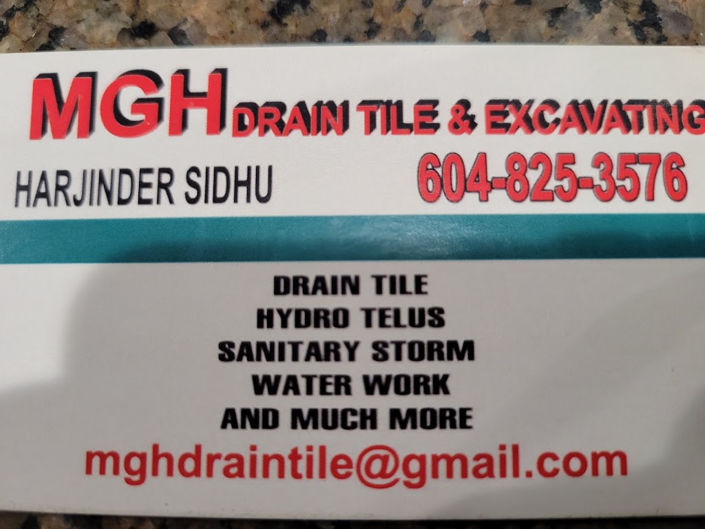 Mghdraintile &excavating | 2885 Whistle Dr, Abbotsford, BC V4X 2R7, Canada | Phone: (604) 825-3576