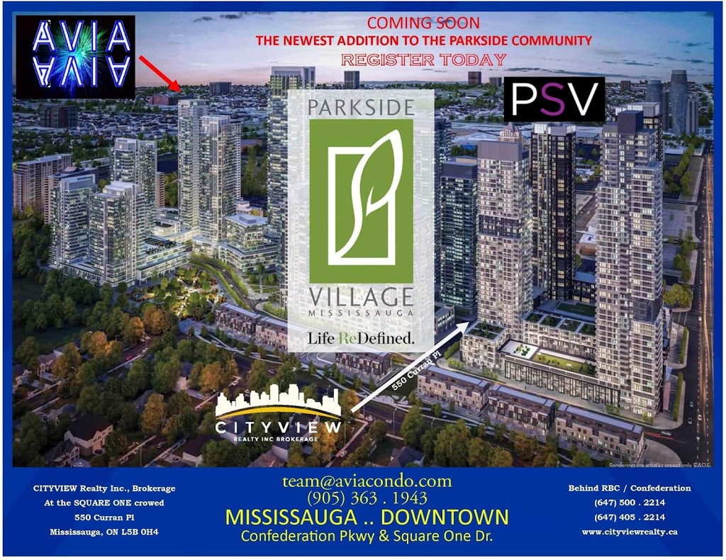 AVIA Condo at Parkside Village By AMACON | 4175 Confederation Pkwy, Mississauga, ON L5B 0C6, Canada | Phone: (905) 363-1943