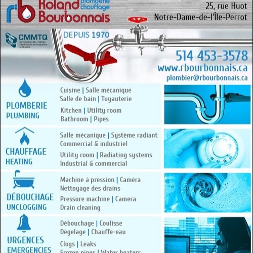 Roland Bourbonnais Plomberie Chauffage | 25 Rue Huot, Notre-Dame-de-lÎle-Perrot, QC J7V 7M4, Canada | Phone: (514) 453-3578