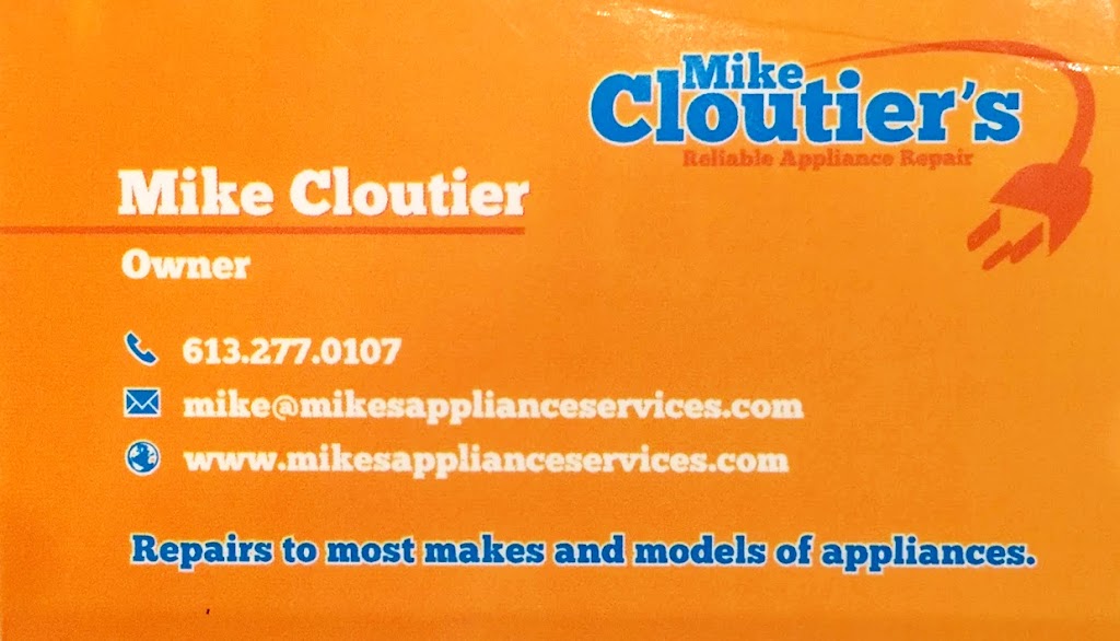 Mike Cloutiers Reliable Appliance Repair | 278 Celtic Ridge Crescent, Kanata, ON K2W 0B8, Canada | Phone: (613) 277-0107