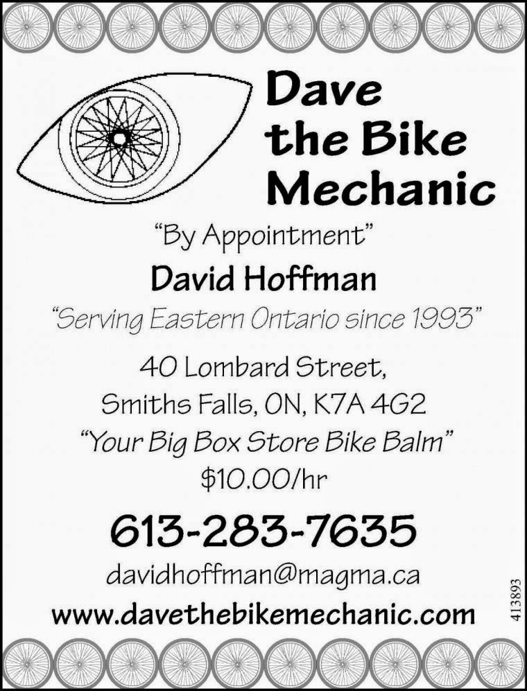 Dave the bike mechanic | 40 Lombard St, Smiths Falls, ON K7A 4G2, Canada | Phone: (613) 283-7635