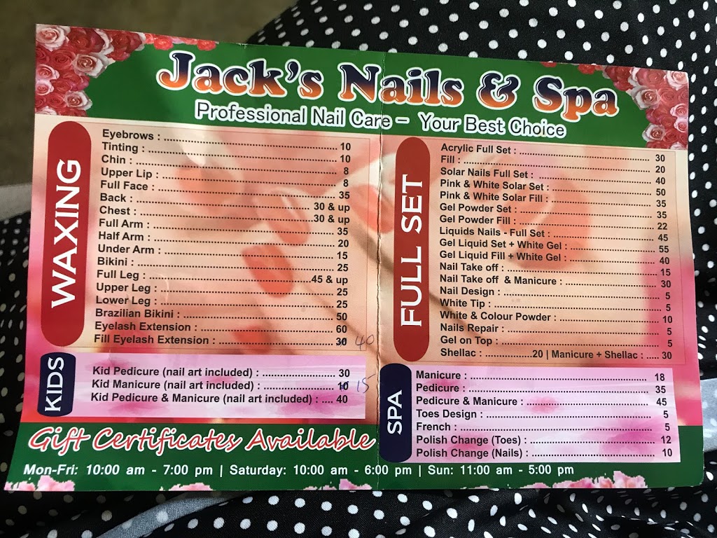 Jacks Classic Nails & Spa | 705 Main St S, Airdrie, AB T4B 3M2, Canada | Phone: (403) 945-8971