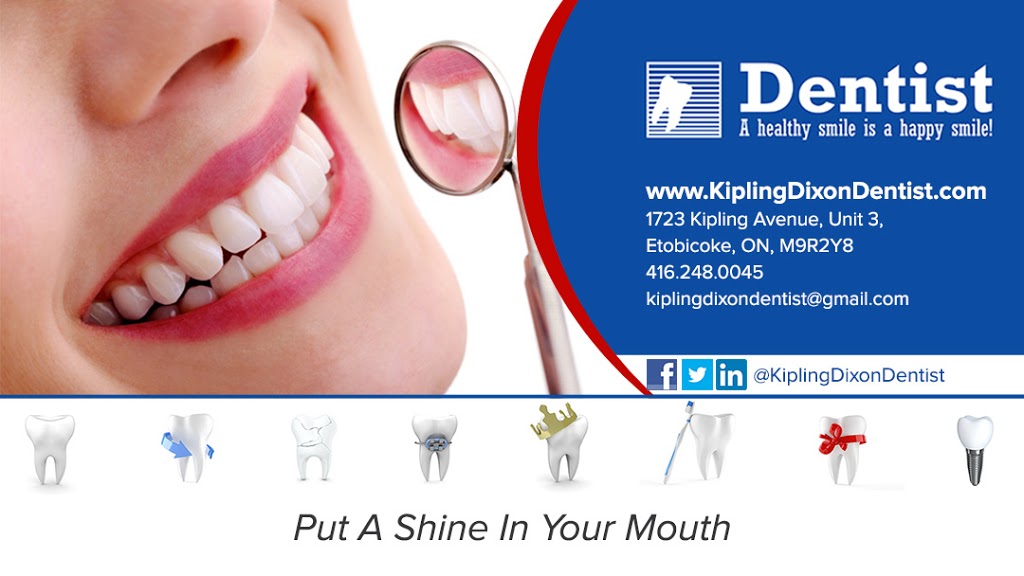 Kipling Dixon Dentist | 1723 Kipling Ave #3, Etobicoke, ON M9R 4E1, Canada | Phone: (416) 248-0045