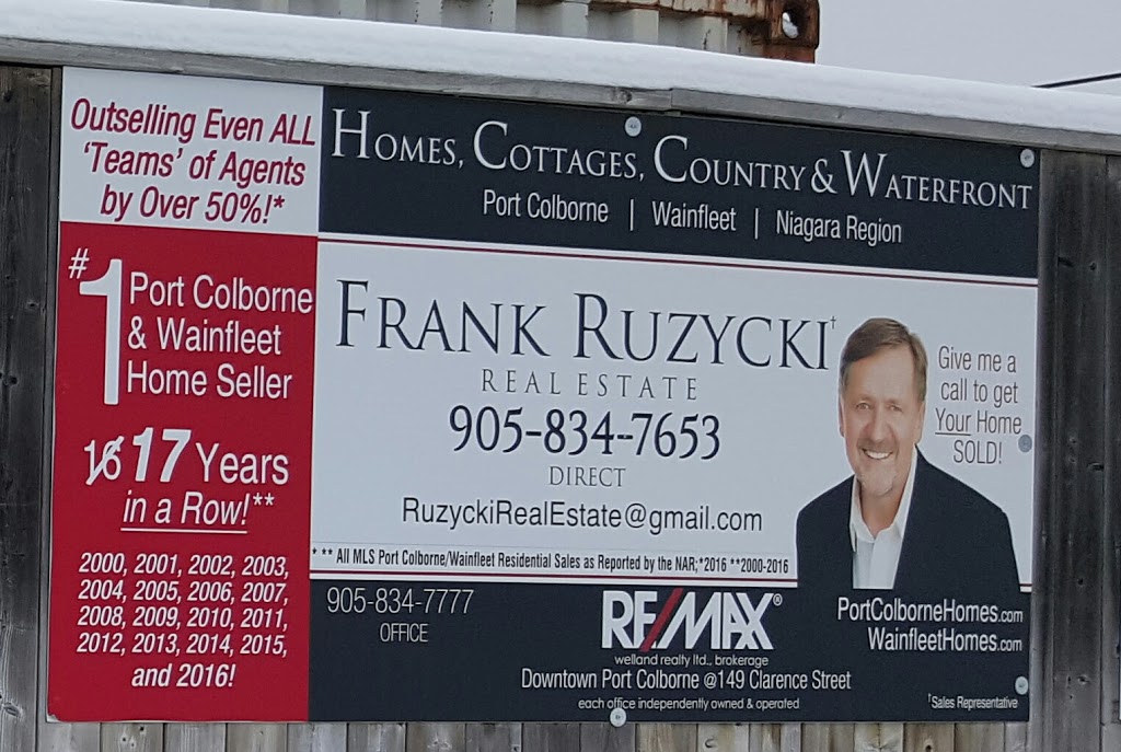 Frank A. Ruzycki - RE/MAX Real Estate Port Colborne Wainfleet | 149 Clarence St, Port Colborne, ON L3K 3G4, Canada | Phone: (905) 834-7653