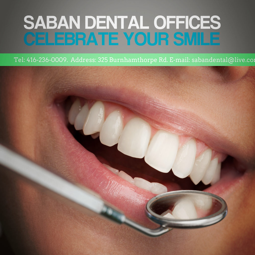 Saban Dental Office | 325 Burnhamthorpe Rd, Etobicoke, ON M9B 2A2, Canada | Phone: (416) 236-0009