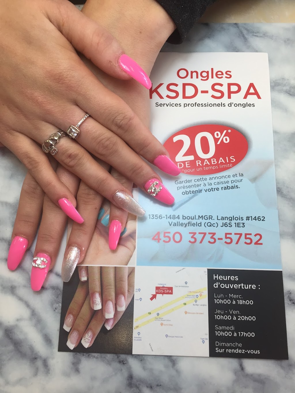 Ongles KSD Spa | 1462 Bd Monseigneur-Langlois, Salaberry-de-Valleyfield, QC J6S 1E3, Canada | Phone: (450) 373-5752