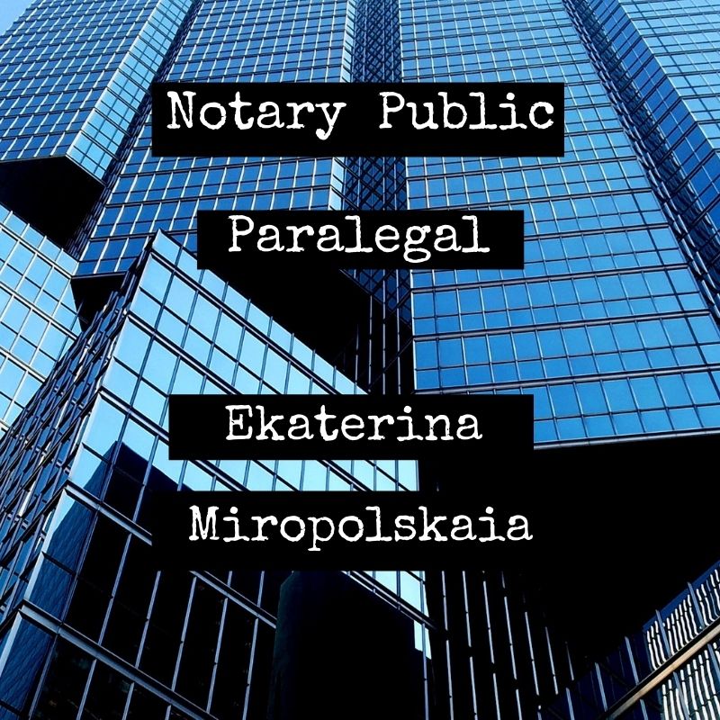 Ekaterina Miropolskaia Notary & Paralegal Services | 295 Robinson St, Oakville, ON L6J 1G7, Canada | Phone: (647) 466-3451