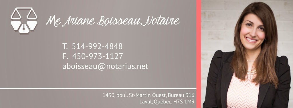 Ariane Boisseau Notaire | 230 Chem. de la Grande-Côte, Boisbriand, QC J7G 1B5, Canada | Phone: (514) 992-4848